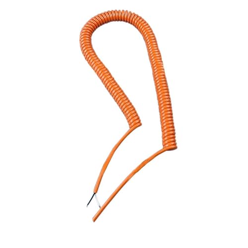 Coiled Mains Flex Curly Spring Cord 2 Cores 20AWG 0.5mm2 Spiral Cable