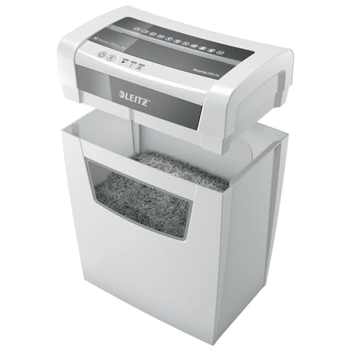 Leitz IQ Paper Shredder, 10 Sheet, Cross Cut, 6 Gallon Bin, P4 Security, Anti-Jam, Home Office (170003)