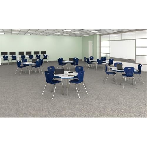 Correll CSC 14" Classic Metal/Plastic Stacking Student Chair in Blue (Set of 6)