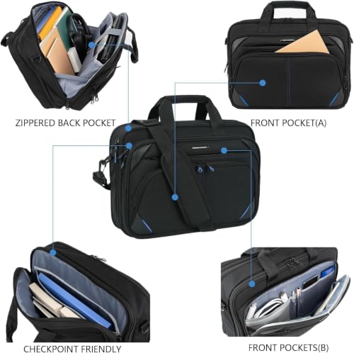KROSER 15.6 Inch Laptop Briefcase Computer Bag, Messenger Shoulder Bag