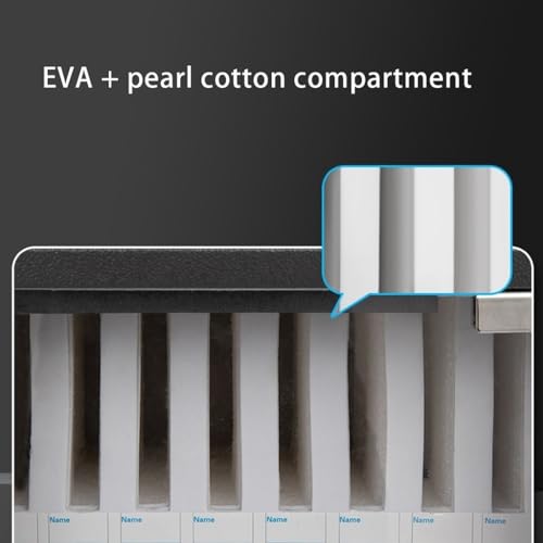EliteBloom Mobile Phone Cabinet Wall -Mounted Storage Cabinet Stainless Steel Mobile Phone Storage Box Telephone Storage Box,Black-12 bit