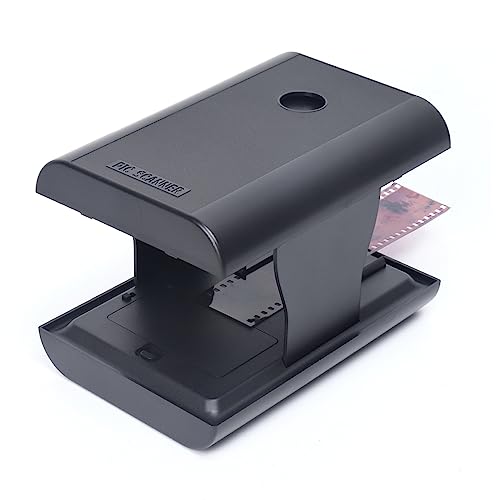 Slide Negative Scanner, 35/135mm Film Scanner with Companion APP and Built-in LED Back Light, Support JPEG and Convert Color or Black White, Compatible with iOS/Android, Foldable, for Gifting