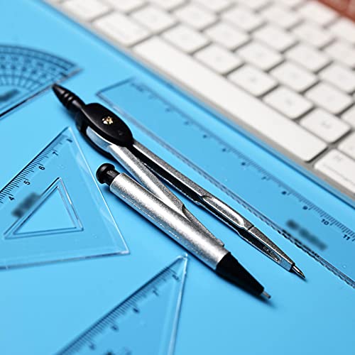 Compasses 7 Pcs Math Compass Set Drawing Compass Protractor and Compass Set with Storage Box Protractor Rulers Compass Lead Eraser Technical Drawing Supplies