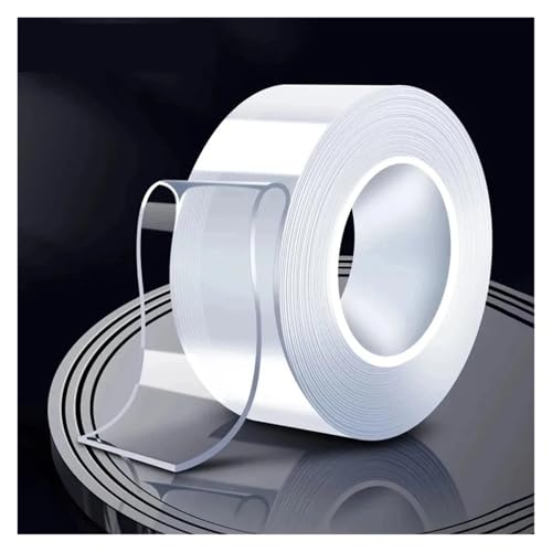 DSWMY Strong Tape Transparent Reusable Heat Double Sided Bathroom Kitchen Wall Decoration Accessories(30mmx3m)