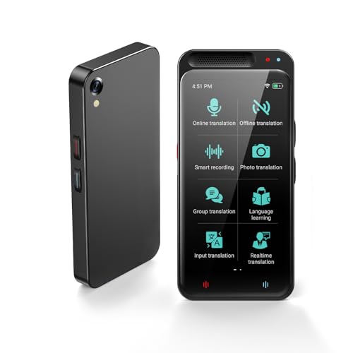 Language Translator Device, Two-Way Real-Time Voice Translation in 138 Languages, High Accuracy Instant With 3" Touch Screen, Voice/Text/Offline/Photo and Chatgpt Support
