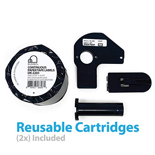 Buhbo Continuous Label, Compatible with Brother DK-2205, 2.4 in x 100 ft
