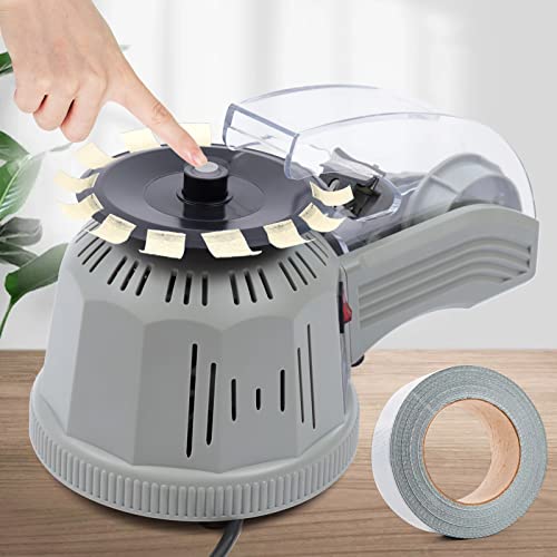 FONSOLUM Automatic Electric Tape Dispenser Machine, Rotary Disc Tape Cutter for Scotch Double Sided High Temperature Tape, Office School Home Use, Adjustable Cutting Length 6-60mm & Tape Width 3-25mm
