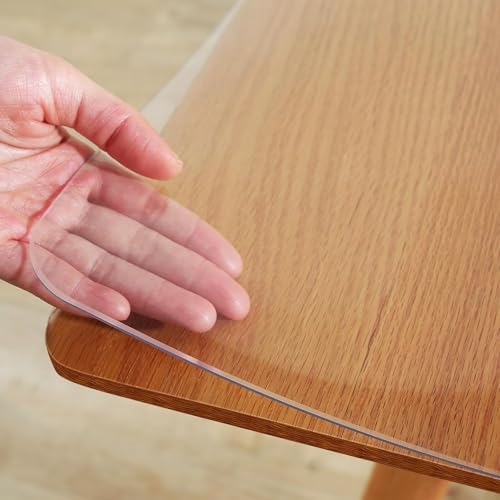 AHWEKR Office Chair Mat for Hard Floors 45 x 93 Inch, Clear Plastic Floor Protector for Rolling Desk & Computer Chairs, Transparent Under Desk Mat for Hardwood, Wood & Tile Floors