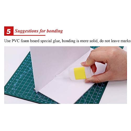 5 Pack White PVC Foam Board Sheets(0.8x40x60cm)