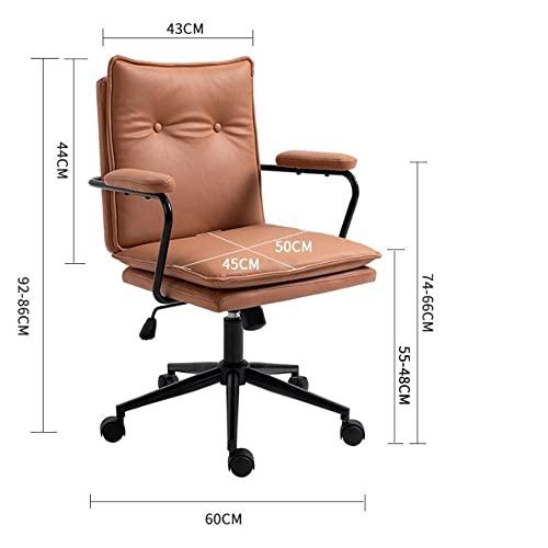MVUYO FMURY Home Computer Chair Student Dormitory Study Chair Back Comfortable sedentary Office Chair Desk(C)