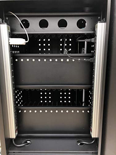ALT Technology 30-Bay Mobile School Charging Cart Station for Chromebook, Tablet and Laptop Computer with Power Strip Included, Accommodate Up to 14" Laptops, Assembly Required 1001 Black