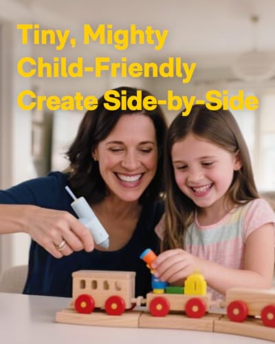 HOTO Cordless Hot Glue Gun, Mini Hot Glue Gun & 10 Colored Glue Sticks