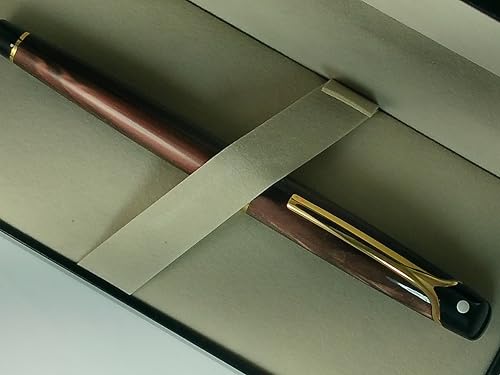 Sheaffer Valor Rollerball Pen, Glossy Brown with 22KT Gold Trim, Italian-Made, Gift Box Included
