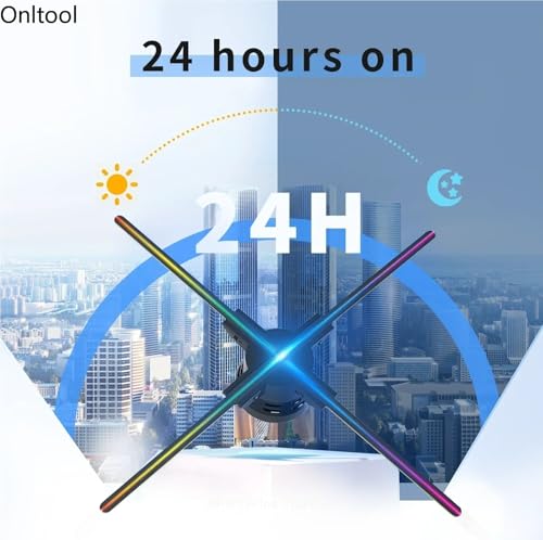 27-65cm 3D Holographic Projection WiFi Led Logo Light Player Remote Control Fan Advertising Lights(PD42 Highlight)