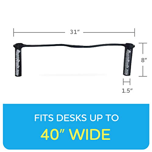 Bouncyband Original Bouncy Bands for Extra-Wide School Desks, Black Tubes (BBADWBK)
