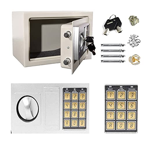 TBLOTYD 16L Digital Hotel Safes Steel ，White-8.5L(20X31X20Cm)