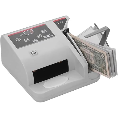 Acivirdde Portable Money Counter, Worldwide Currency Cash Banknote Bill Counting Machine Detector Counterfeit Detection,for Foreign Currency
