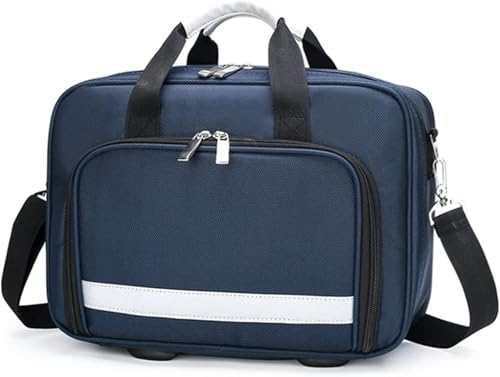 YUSIWOAL Professional Empty First Responder Bag Emergency Shoulder Bag Empty, Trauma First Aid Kits Storage Bag with Handle for Home, Office, and Outdoor Adventures(Navy Blue)
