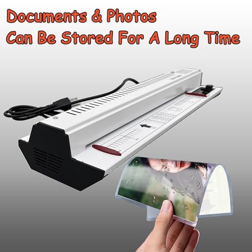 INTSUPERMAI A3 Thermal Laminator, 4 Large Roller System, Infrared Radiant Heating, Laminating Widths up to 12.5 inches, for Teachers, classrooms, Offices, Posters, Business Cards
