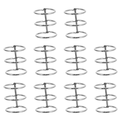 Binder Rings 50pcs Nickel 30mm Metal Binder Rings Loose Leaf Snap Ring for Document Organization Crafts Binding Supplies for DIY Travel Diary