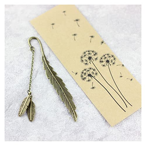 Bookmark Metal Bookmark with Chain Feather Bookmark Chinese Style Creative Gifts for Readers Classmates Friends 22 Styles Metal Bookmark (Color : 4) (11)