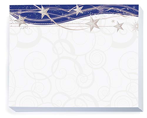 Sparkling Stars Specialty Certificates, Blue and Silver, 50 Count