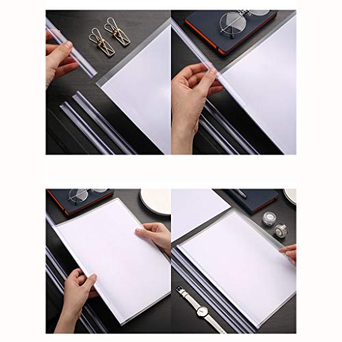 Plastic Folders,Budget Binde, File Folder,Report Covers with U-Type Sliding Bar (60 Sheet Capacity), Office School Supplies Transparent Resume Presentation File Folders Files Organizer (Color : D) (C