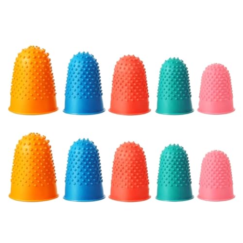 20 Pcs Protective Silicone Finger Thimbles for Sewing & Quilting