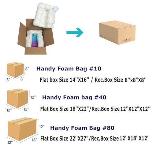 Expanding Foam Bag Quick for Shipping 40 Pack of 18"x22" Faster Foaming Better Shaping Handy Foam Room Temperature Packaging Bag #40 (40 PACK)
