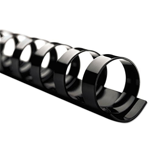 Swingline GBC 4000068 CombBind Standard Spines 1/2-Inch Diameter 90 Sheet Capacity Black 100/Box