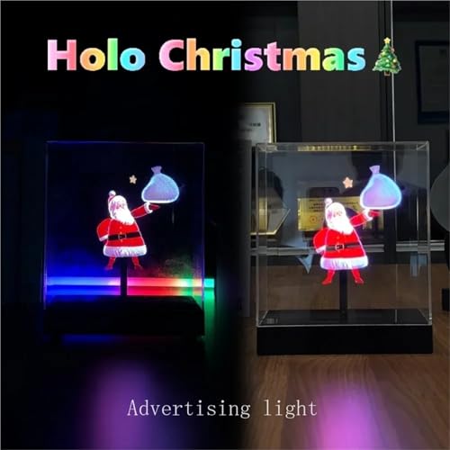 P20 HD 3D Desktop Fan Hologram Projector Display Business Advertising Logo Light Holographic Lamp Projectors Rechargeable