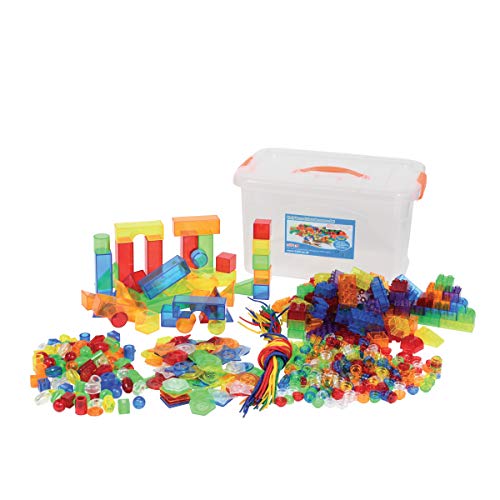 TickiT Early Years Color Resource Set - Set of 634Piece - Light Panel Accessories - Lacing - Learn Shapes, Colors & Sorting - Color Mixing - Early Construction, Multicolor