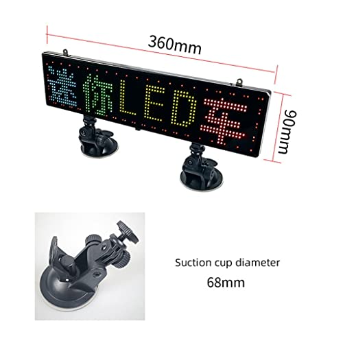 MekUk LED Sign Board Scrolling Message Led Sign Programmable Message Display Board for Advertising Car Rear Window LED Car Screen for Store, Car, Business, Promotion