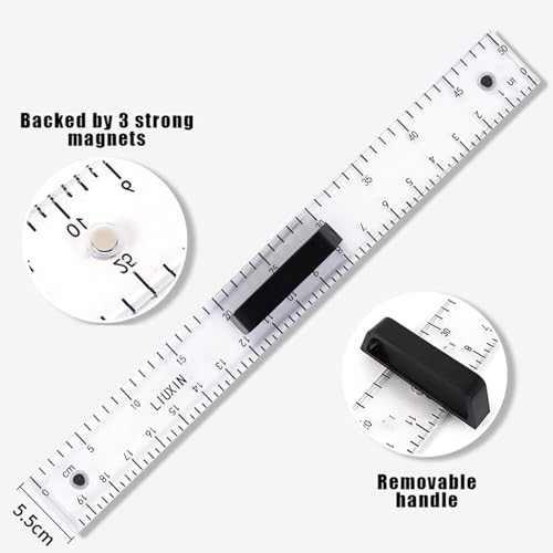 Magnetic Geometry Tool, School Supplies Protractor Compass Set, Teacher Multi Purpose Math Teaching Aids, Protractor Set, Magnetic Function May Vary with Blackboard Surface