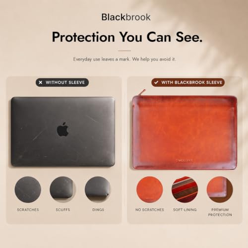 BlackBrook Tyler Leather Sleeve for MacBook Air 15 Inch & Pro 16 Inch