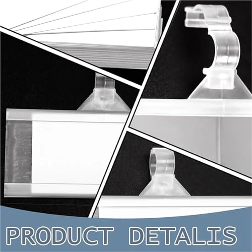 Sign holder, Shelf Labels 300Pcs Reusable Price Label Holder With Locks For Wire Shelving Retail Supermarket Display
