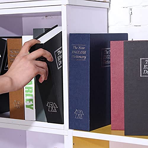 Book Safe, Diversion Safe with Combination Lock, Secret Hidden Safe for Home Office Lock Code Piggy Bank, Deto Metal Safe