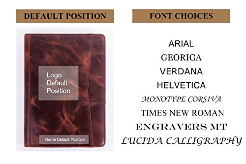 Gavarnie Personalized Leather Portfolio Padfolio for Men, Engraved Gifts for Father's Day for Husband from Wife, Customized Leather Gifts Present for Son/Dad, for Birthday, Oil Wax