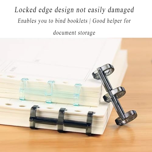 Binder Rings, 10Pcs Binder Rings Clips, 3 Ring Loose Leaf Binders Book, for Notebook Diary Photo Album Binding(White)