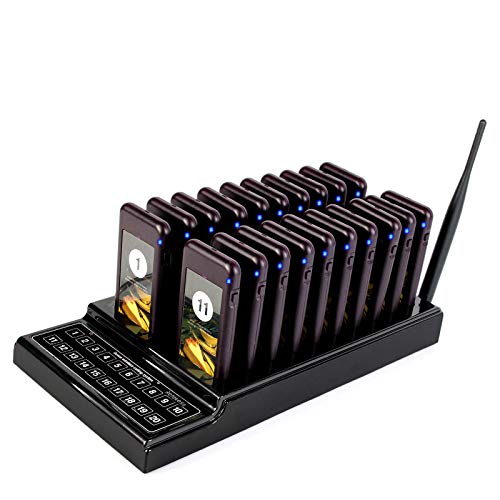 Retekess T111 Restaurant Pager System, Buzzers for Restaurant, 20 Beepers