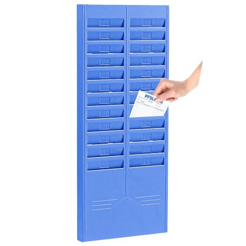 Attendance Card Rack/Time Card Holder-24/50 Slot Pocket Lightweight Plastic