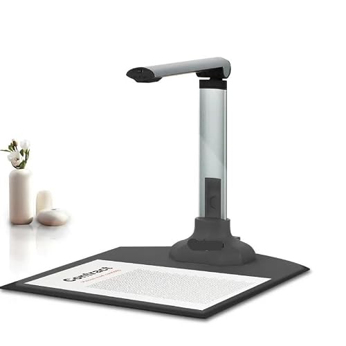 12MP USB Document Camera for Teachers Laptop A3/A4 Size Portable Book Scanner with Extension Stand OCR Zoom Paint Tool