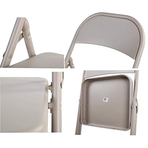 Office Chair Folding Chair Metal Strong Steel Frame Upholstered PU Chair Seating Guests Temporary Seat Durable Strong (Color : Gray) Colour:Gray (Color : Gray)