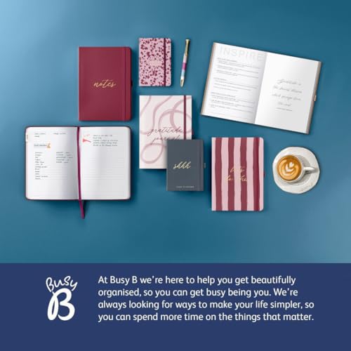 Busy B Address & Birthday Book - Teal Cover with Alphabetical Tabs, Address Change Stickers, Birthday Reminders, Handy Pockets & Elastic Closure Band
