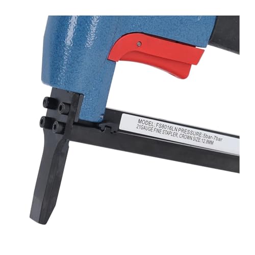 Oil-Free Pneumatic Staple Gun Heavy-Duty Stapler Pneumatic Stapler Soft Grip Pneumatic Staple Gun Safety Switch Anti Slip Handle 140 Staple Loading Capacity Use for Woodworking