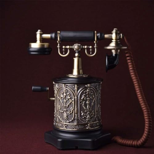 Vintage Corded Landline Phone, Antique European Retro Telephone, Classic Fixed Dial Phone for Home, Office, and Hotel Decor