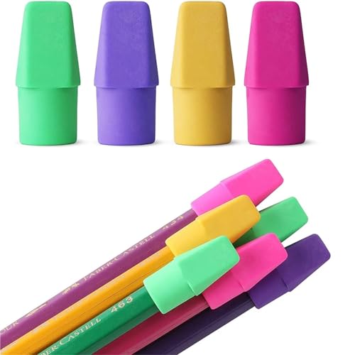 Pencil Top Eraser Caps 150 Pcs Correction Supplies Painting Assorted Colors Student Pencil Erasers Eraser Caps Top Toppers