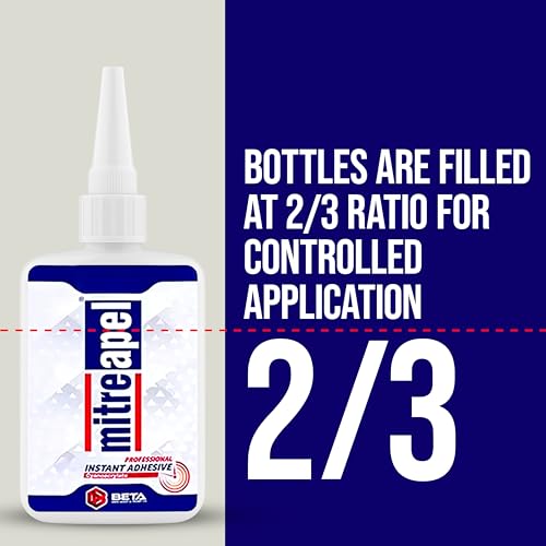 MITREAPEL CA Glue with Activator (1.7oz-6.7 floz) Instant Bond Professional Cyanoacrylate Adhesive and Super Glue Accelerator for Woodworking,Ceramic,3D Printing,Glass, DIY&Craft, Plastic,Repair