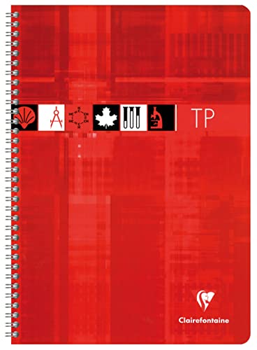 Clairefontaine 8937C Wire Bound Laboratory Workbooks, A4, 90g/120g, 40 Sheets - Assorted Colours, Pack of 10