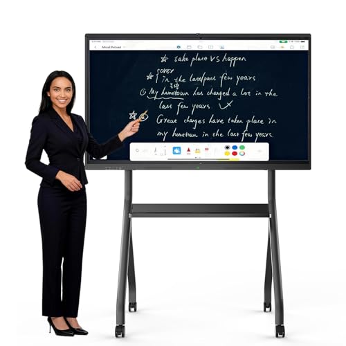 LumaVue 65'' Smart Board, 4K UHD Interactive Touchscreen Whiteboard, Android13 Wireless Smartboard for Classroom Home Office Studio